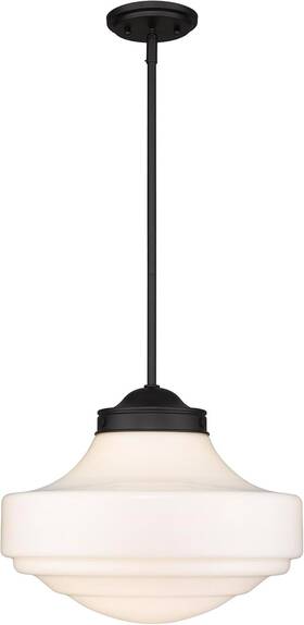 0508-l Golden Lighting Blk-vmg Ingalls Large Pendant Matte Black