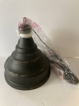 0806-s Golden Lighting Keating 1-light Antique Black Iron Pendant Abi