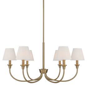 Golden Lighting 1622-6 Cambria 6 Light 33 Inch W Chandelier - Brushed Champagne Brass