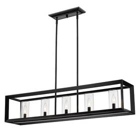 2073-lp Golden Lighting Smyth 5 Light 41 Inch W Pillar Candle - Black