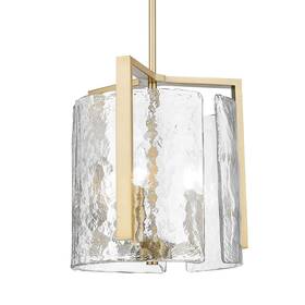 3164-3p Golden Lighting Hwg Aenon 3 Light 13 Inch W Taper Candle - Brushed Champagne