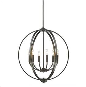3167-6eb Golden Lighting Colson 6 Light Chandelier Etruscan Bronze -