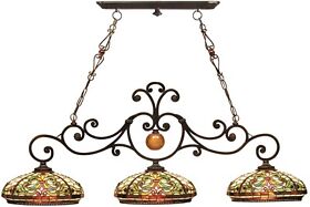 Th101071 Golden Sand Dale Tiffany Boehme Chandelier Hand-rolled Art Glass Metal