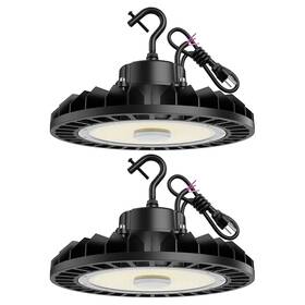 0-10v Gongye 735851211526 Ufo Led High Bay Light 200w 2 Pack 5000k 28 000lm Dimmable Us Plug 5