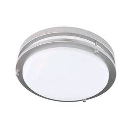 Mount.........c4 Good Earth 755284019001 Lighting Jordan 1-light 17-in Satin Nickel Led Flush