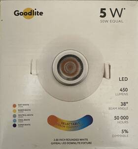 Goodlite 749354198352 Led 2 Inch Rounded Brushed Nickel Gimbal Fixture