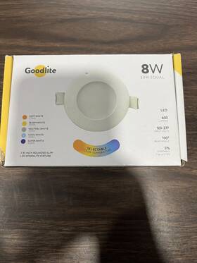 Goodlite 749354202202 3 Inch Led Slim Downlight Fixture 8w 120v - New In Box