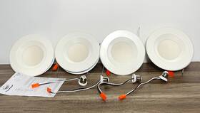 Great Value 078742011516 6 Inch Led Recessed Downlight 4pack White Light Selectable 3000-5000k