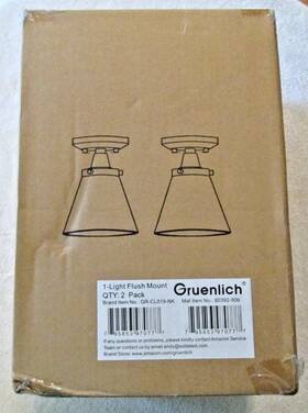 Ya-cl019-orb Gruenlich 764283997319 1-light Flush Mount Qty 2 Brand Item No. Eh-y T78