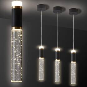 Gs0007 Guang Shuo 3x Led Pendant Light Crystal Modern Kitchen Island Fixture