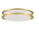 H B Flaxmere 12 Brushed Gold Dimmable Led Flush Mount Ceiling Light With Glass