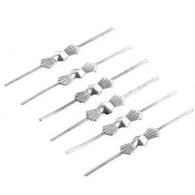 Hd140501de-2 H&d Hyaline & Dora And 100pcs Chrome Bow Tie Clips Butterfly 30mm Silver