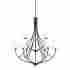 H0106 Vaxcel Lighting Poirot 9 Light Chandelier New Bronze