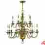 4417bb H4417 Hinkley Lighting Burnished Brass Cambridge 15 Light 2 Tier Candle Style 640665441710