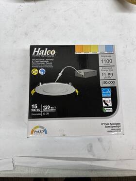 89095 Halco Lighting Technologies Downlight Led Fixture Dimmable 6 Inch 15w 85 W -5000k