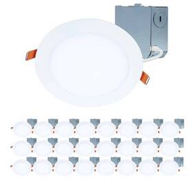 Halo 080083265565 Hlbe 6 Inch Ultra-slim Led Recessed Downlight Kit 3000k Fixed Cct 24-pack