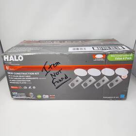 Halo 080083301874 6 In Slim Canless 5-color Select Led Downlights With Mounting Plates 4 Pack