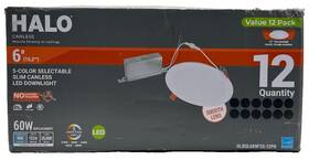 5cct Halo 080083302123 Hlbsl 6 Inch Can Less Integrated Led 900 Lumens White 12-pack