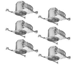 433504 Halo 6-pk H7 6 Inch Aluminum Recessed Lighting Air-tite