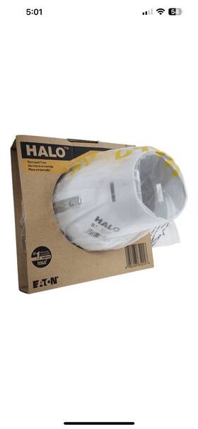 5125wb Halo Lot Of 10 Eaton 5 Inch White Full Cone Baffle Self Flange Trim