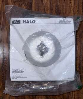Halo 662400130628 6 Inch White Recessed Ceiling Light Trim With Adjustable Eyeball