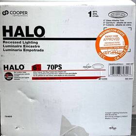 70ps Halo 6 Inch Recessed Ceiling Light Trim With Albalite Glass Lens Shower Wet Rated