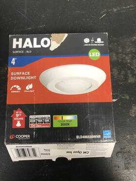 Bld406930whr Halo 4 Inch White Integrated Led Recessed Ceiling Light Trim 3000k