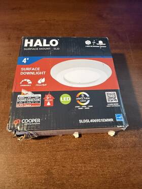 C7efed05-2b Halo 4 Inch Led Downlight White Round Recessed Light 2700k-5000k Cct Select 5 Colors