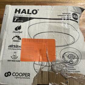 Cld7089swhr Halo Cld 7 Inch White Flush Mount With Frosted Glass Shade