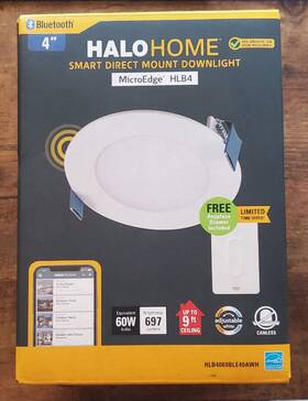 Hlb4069ble40awh Halo Home 080083153022 Smart Canless Led Recessed Light Selectable Bluetooth