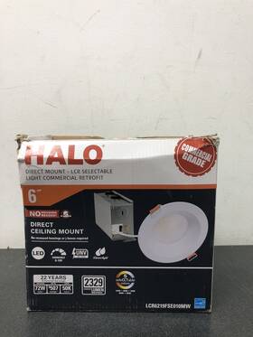 Lcr6219fse010mw Halo Lcr6 6 Inch Selectable Cct Canless Led Recessed Light Trim - 2100 Lumens