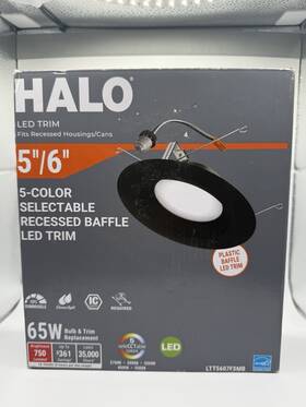 Lt56069fs351ewhr Halo 6in Led Recessed Downlight 5cct Selectable Dimmable Shower Rated 750lm
