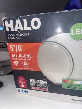 Ra5606930wh Halo Retrofit Adjustable Led Module 5/6 Inch 90cri 120v 3000 K White