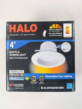 Rl4ls9fsd2w1ewh Halo 4 Inch Led Recessed Downlight White Dimmable Selectable