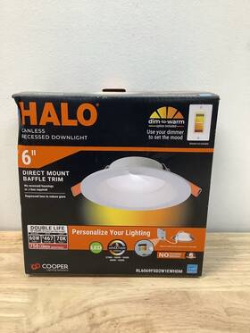 Rl6069fsd2w1ewhdm Halo 6 Inch Canless Recessed Led Downlight 600-lumens Selecta