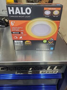 Rlnl6109fsd2w1ewhdm Halo 6in Canless Baffle Downlight With Night Light