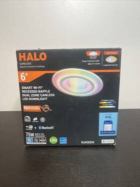 Rlwzdzc6 Halo 6 Inch Smart Wifi Bluetooth Canless Led