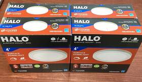 Smd4r69swh Halo New 4pk 4 Inch Round Surface Mount Downlight Selectable Cct White B309