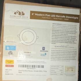 Hh1095-l Hamilton Hills 4 Inch Modern Led Recessed Downlight Dimmable White 3000k