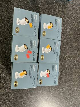 Hampton Bay 008938726603 Hamilton Round Back Uplight White 275 707. Lot Of 6