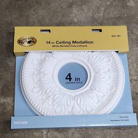 Hampton Bay 030699822652 Bellezza 14 Inch Ceiling Medallion - White