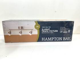 1003546702 Hampton Bay 19 Inch 3-light Brushed Steel Integrated Led Track Lighting Kit New