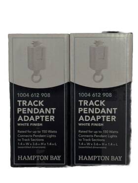 1004612908 Hampton Bay 120v 150w White Linear Track Pendant Or Chandelier Adapter 2 Pack