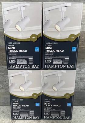 1004613003 Hampton Bay 4 Pack- 1-light White Led Linear Track Lighting Mini Step Head 2700k