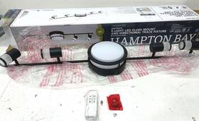 1006669857 Hampton Bay Greyrock 5-light Fixed Track Light Matte Black Read