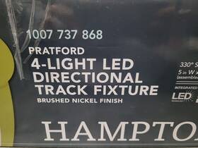 1007737868 Hampton Bay Praftford 2.6 Ft 4-light Brushed Nickel Led Fixed Track Light