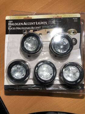 154-362 Hampton Bay Halogen Accent 5 Light Kit 120v 20 Watts Black