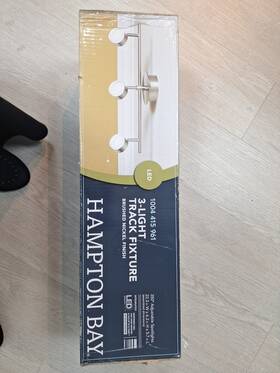 204823a Hampton Bay 3-light Brushed Nickel Led Track Lighting Kit 1004 415 961