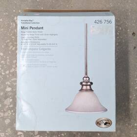 426-756 Hampton Bay Open Box Transitional Collection 426 756 Mini Pendant Light Fixture