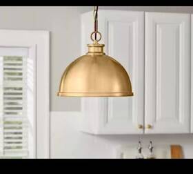 65217 Hampton Bay 1-light Tallulah Gold Kitchen Pendant Hanging Lighting